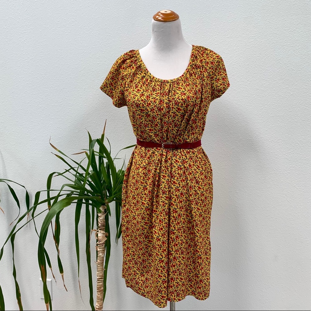 VTG 1970s Ditsy Floral Mini Dress with Face Mask - Picture 7 of 11